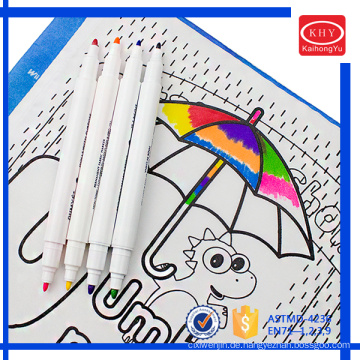 Kids DIY textile painting writing instrument twin tips washable textile pens